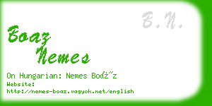 boaz nemes business card